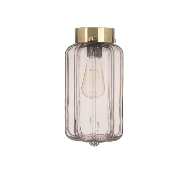 Plafon Deco szkło jasne, mosiądz, Embassy Interiors - WYMIARY