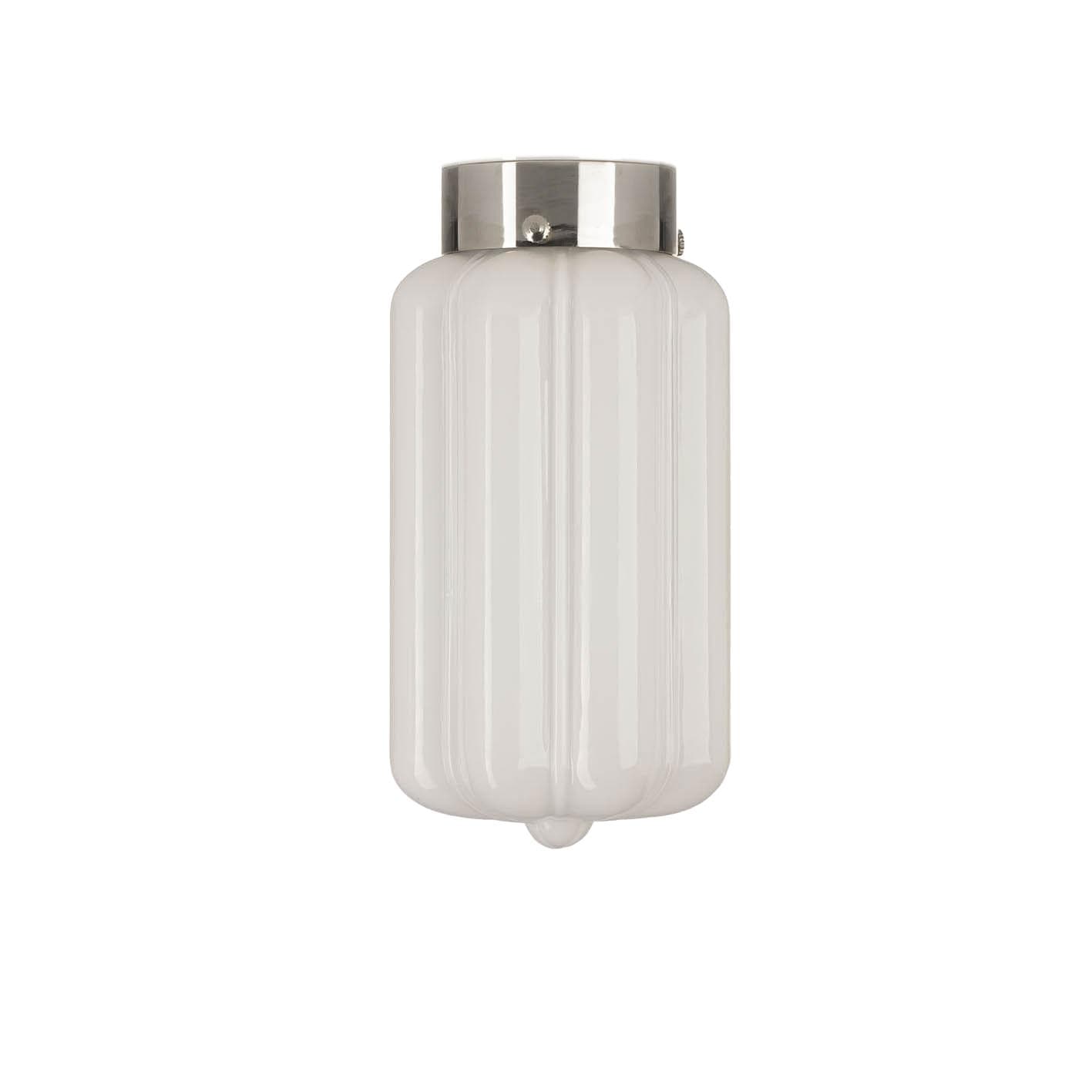 Plafon Deco szkło opalowe, nikiel, Embassy Interiors