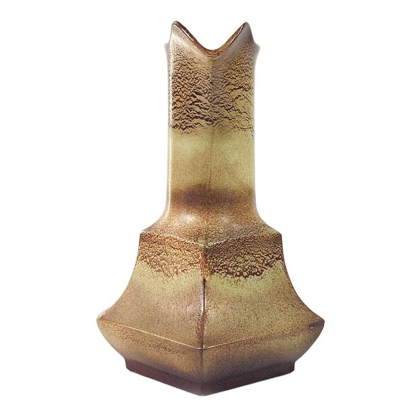 Beżowy wazon ceramiczny, proj. R. Rigon dla Bertoncello, Włochy, lata 60. - 6350