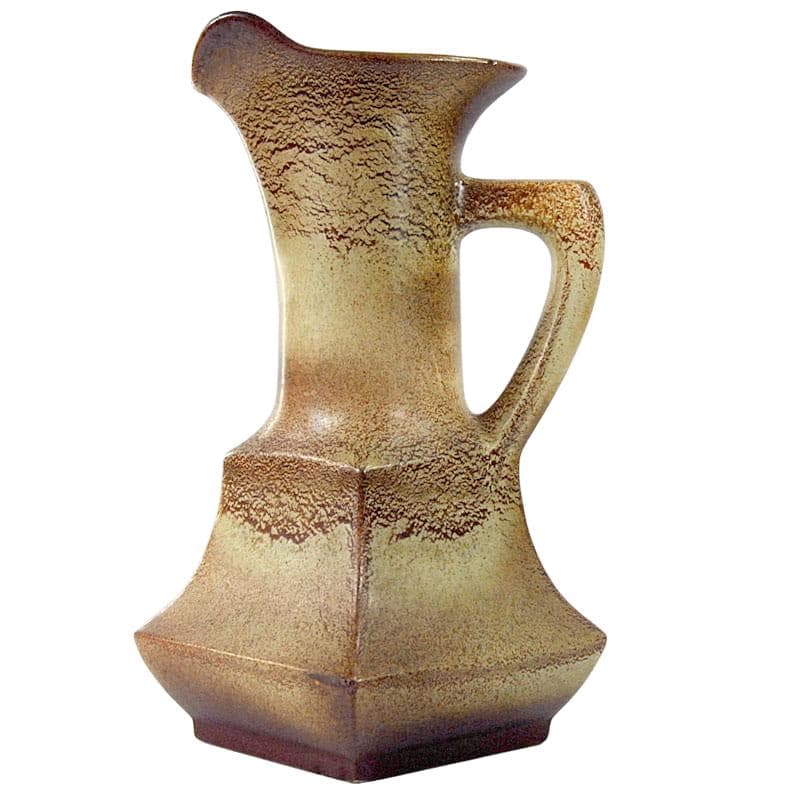 Beżowy wazon ceramiczny, proj. R. Rigon dla Bertoncello, Włochy, lata 60.