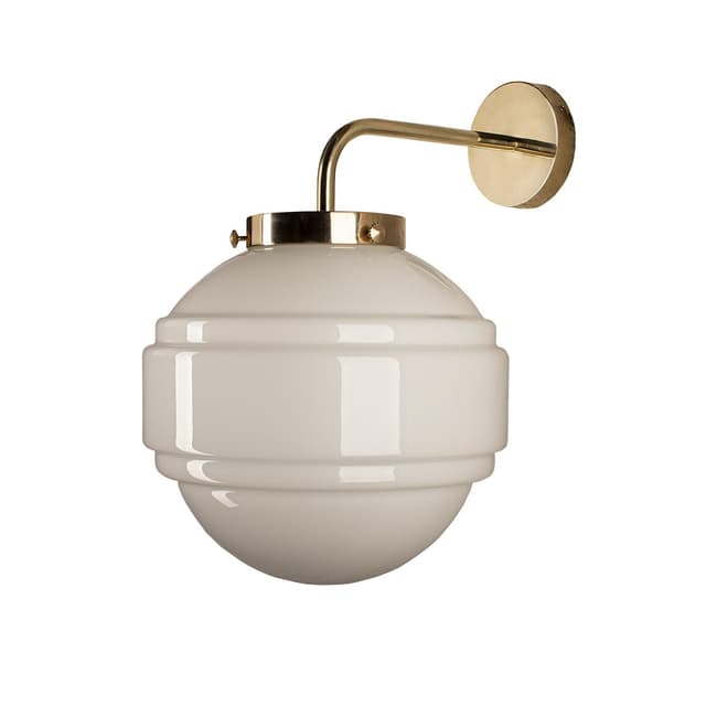 Kinkiet Saturn szkło, mosiądz, Embassy Interiors - WYMIARY