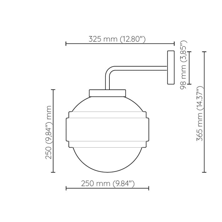 Kinkiet Saturn szkło, mosiądz, Embassy Interiors - 89897