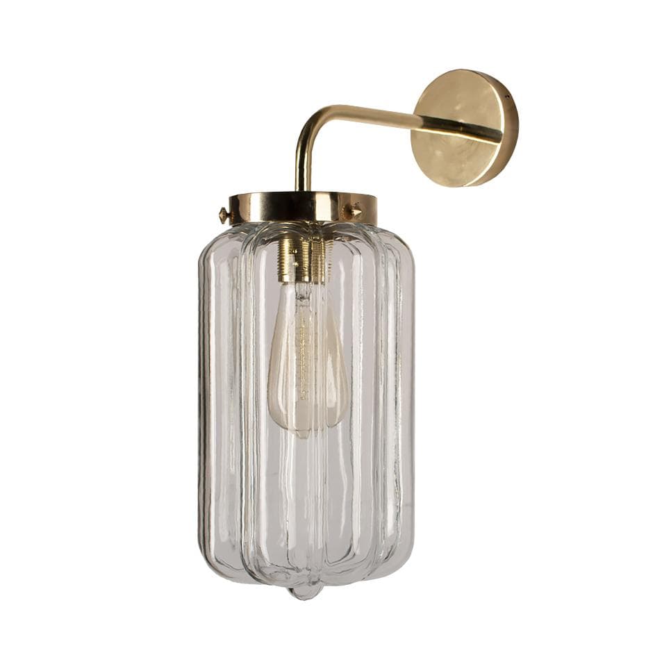 Kinkiet Deco szło jasne, mosiądz, Embassy Interiors