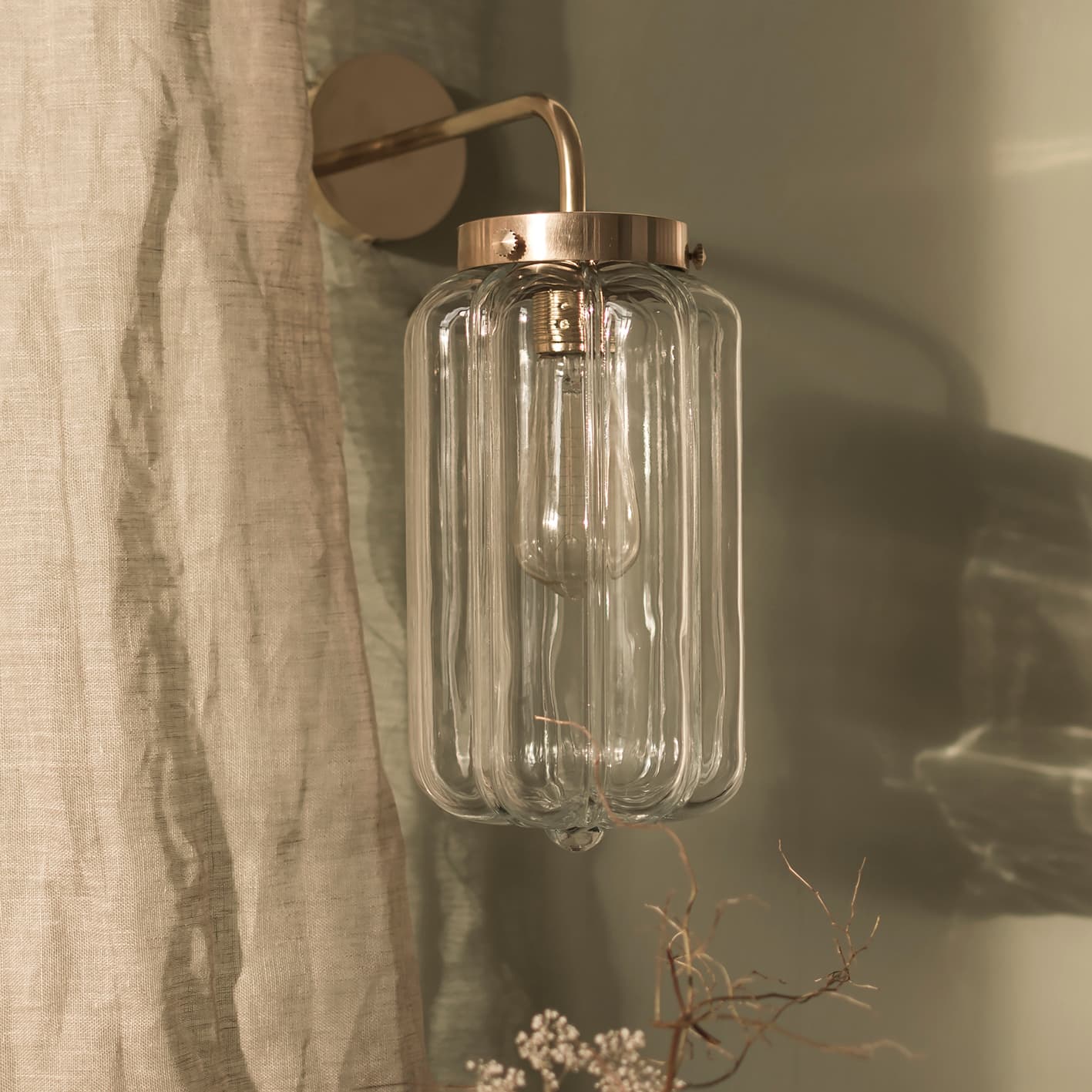 Kinkiet Deco szło jasne, mosiądz, Embassy Interiors - 76169