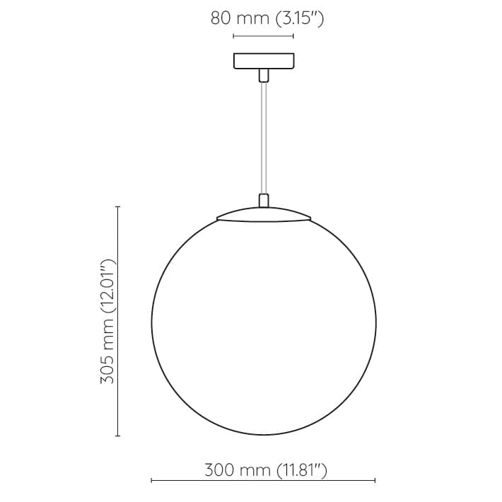 Lampa wisząca Kula Refleksyjna 300 szkło, nikiel, Embassy Interiors - 76141