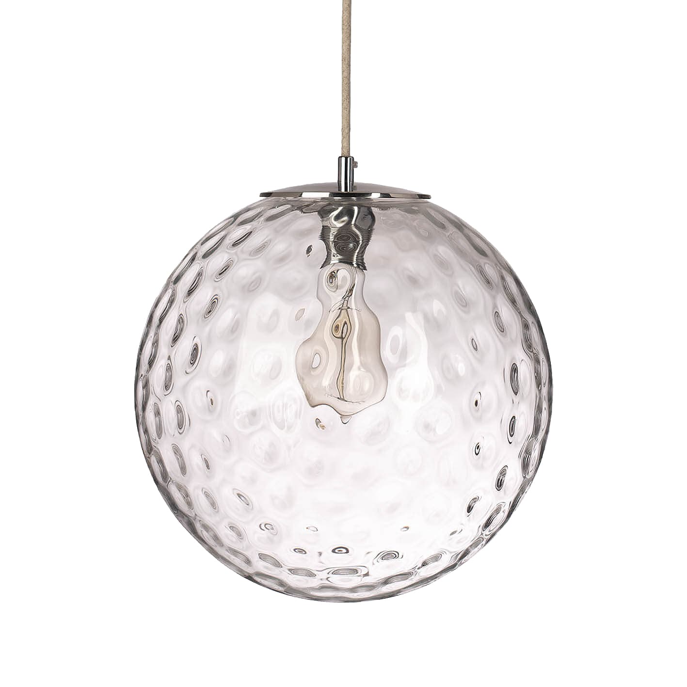 Lampa wisząca Kula Refleksyjna 300 szkło, nikiel, Embassy Interiors