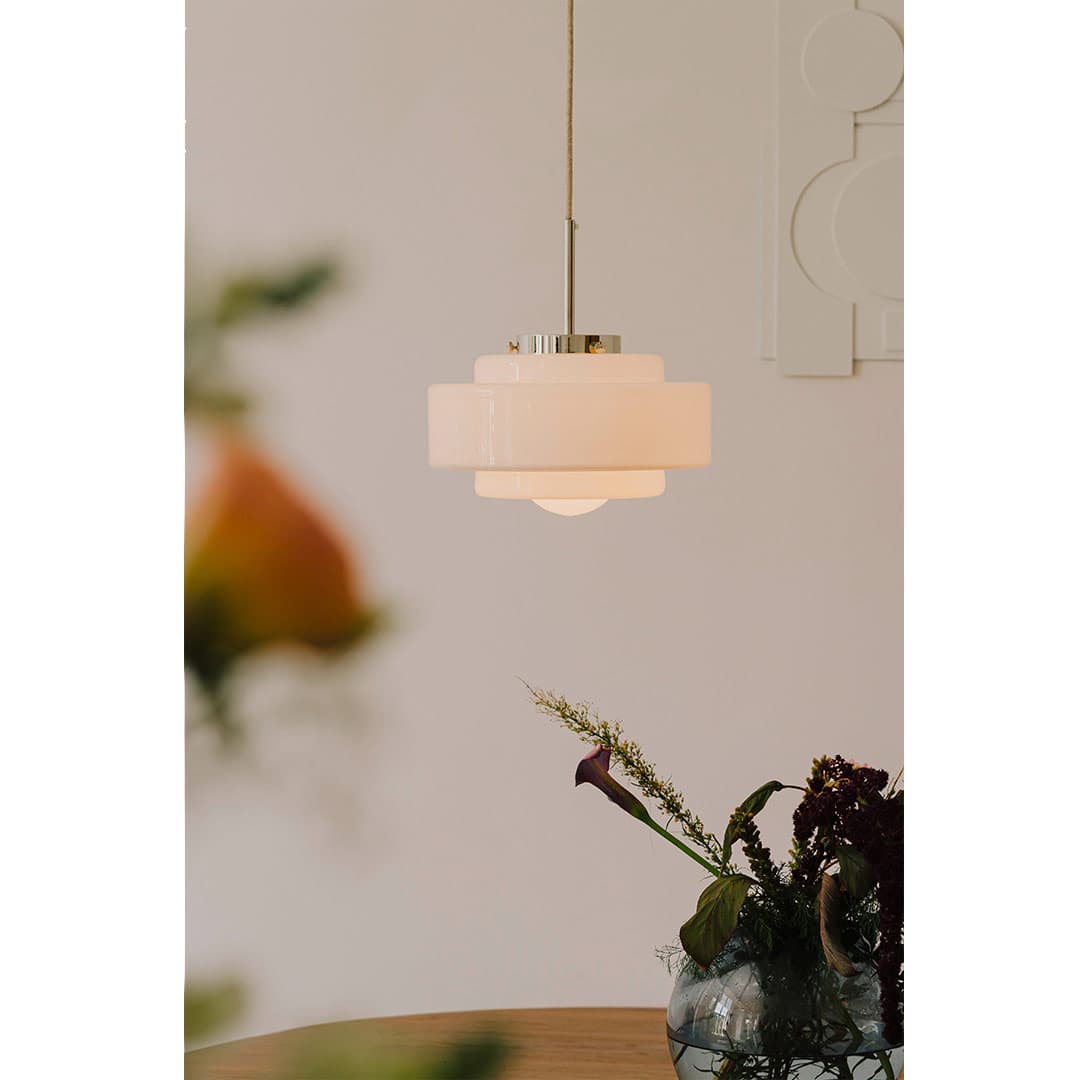 Lampa wisząca Mémoire szkło, nikiel, Embassy Interiors - 76090