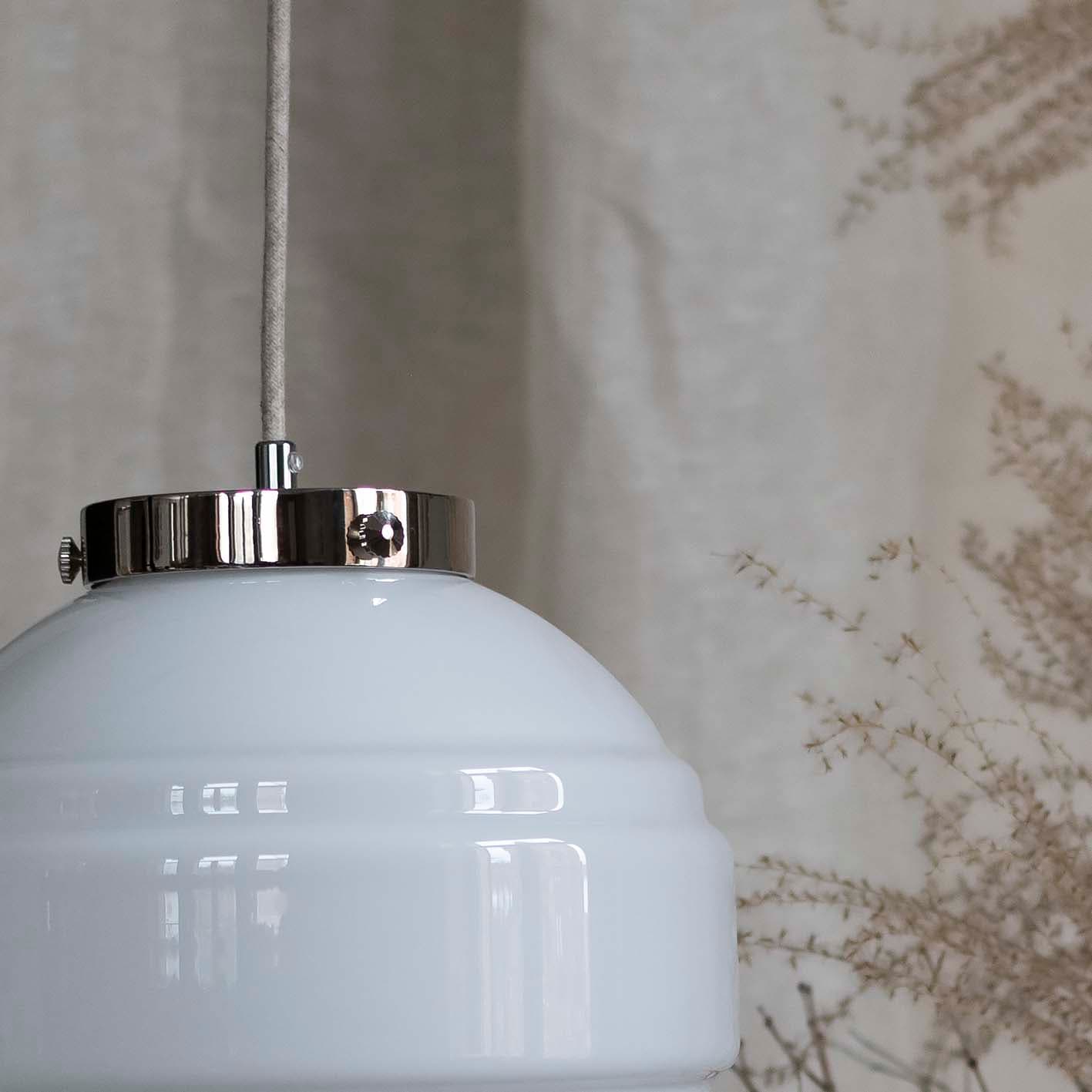 Lampa wisząca Saturn szkło, nikiel, Embassy Interiors - 76086