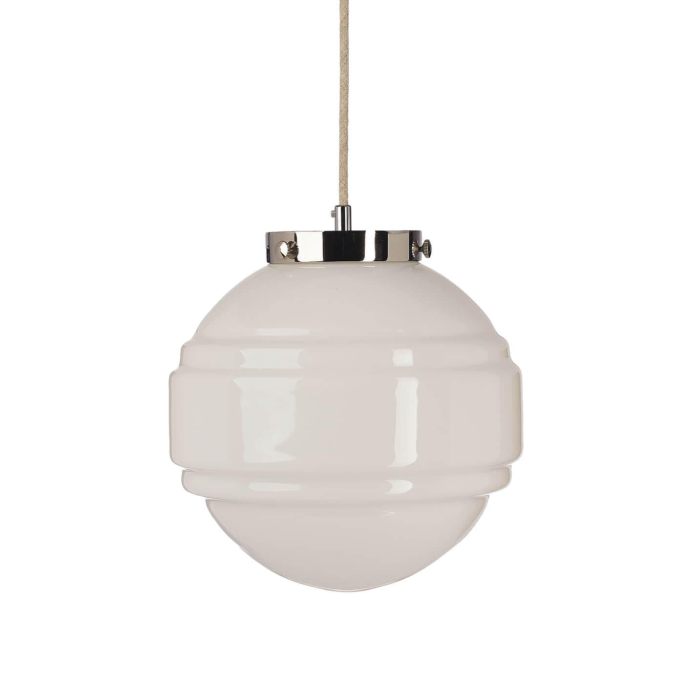 Lampa wisząca Saturn szkło, nikiel, Embassy Interiors