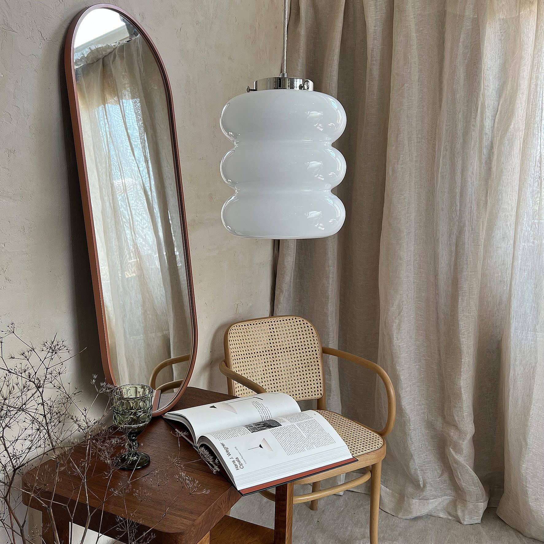 Lampa wisząca Bibe szkło, nikiel, Embassy Interiors - 76080