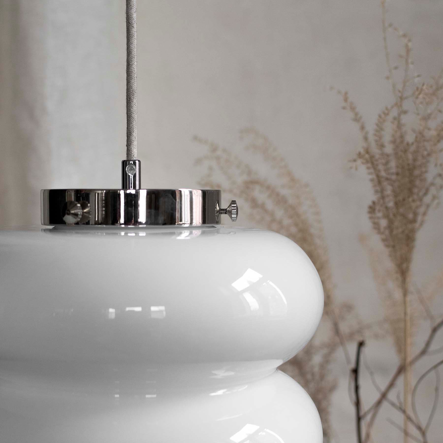 Lampa wisząca Bibe szkło, nikiel, Embassy Interiors - 76077