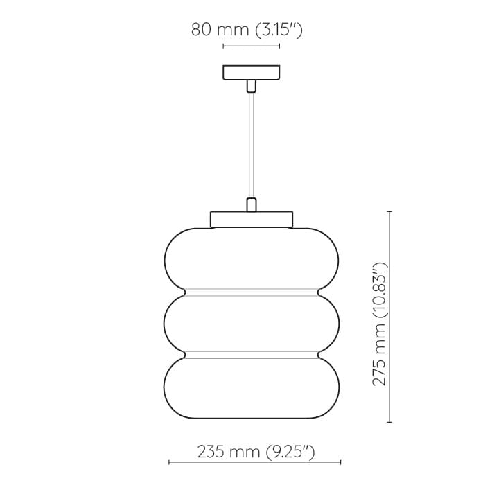 Lampa wisząca Bibe szkło, nikiel, Embassy Interiors - 76082