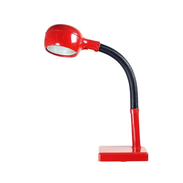 Lampa stołowa Space Age, plastik czerwony czarny, Węgry, lata 60. - WYMIARY