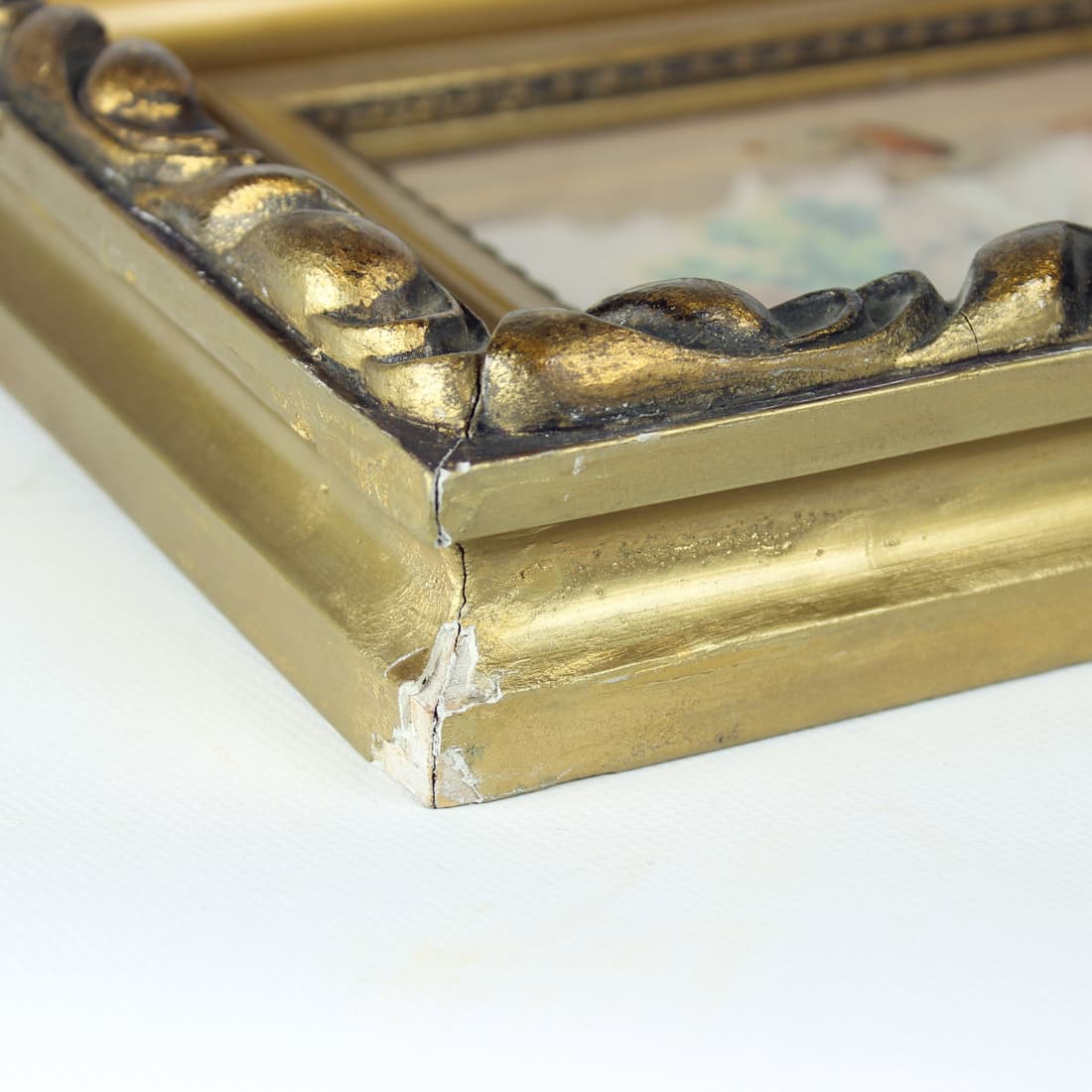 Haft dekoracyjny, multikolor, tkanina, drewno, Czechosłowacja, lata 20. - 91473