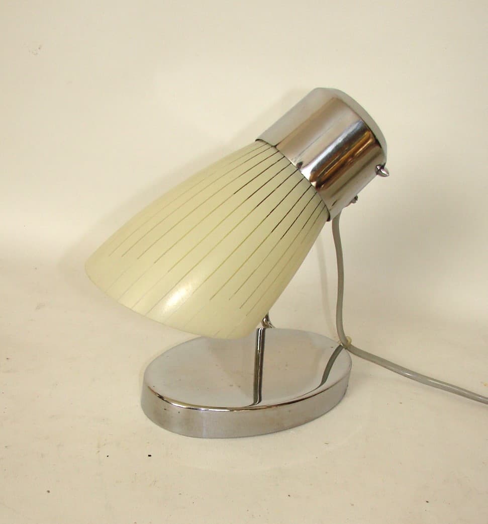 Desk lamp Drupol, silver chrome, Czechoslovakia, 1960s. - 77251