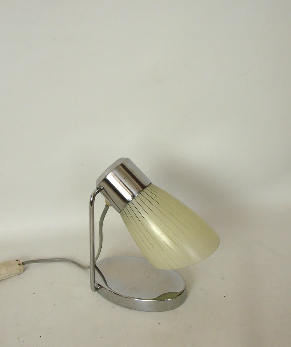 Desk lamp Drupol, silver chrome, Czechoslovakia, 1960s. - 77250