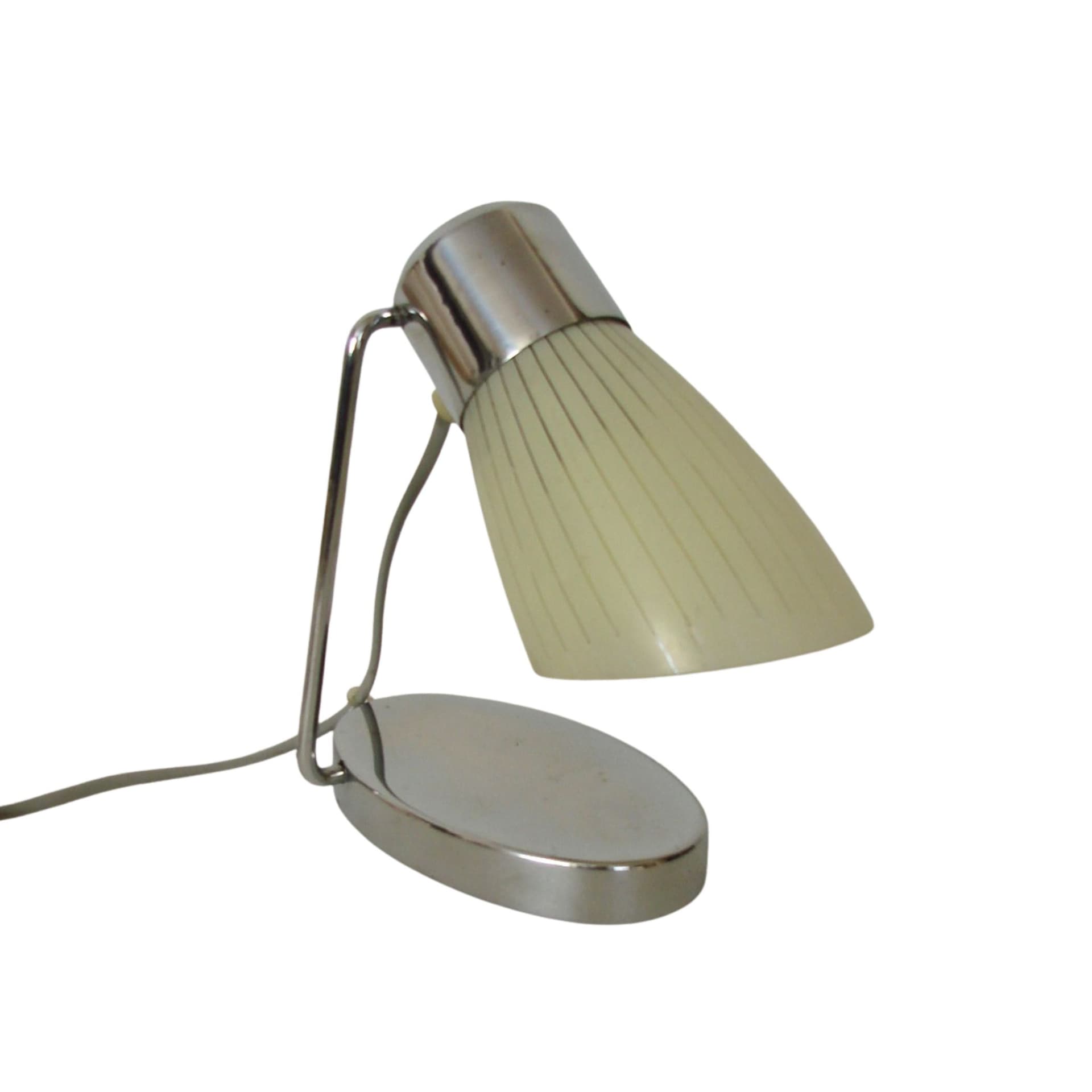 Desk lamp Drupol, silver chrome, Czechoslovakia, 1960s.