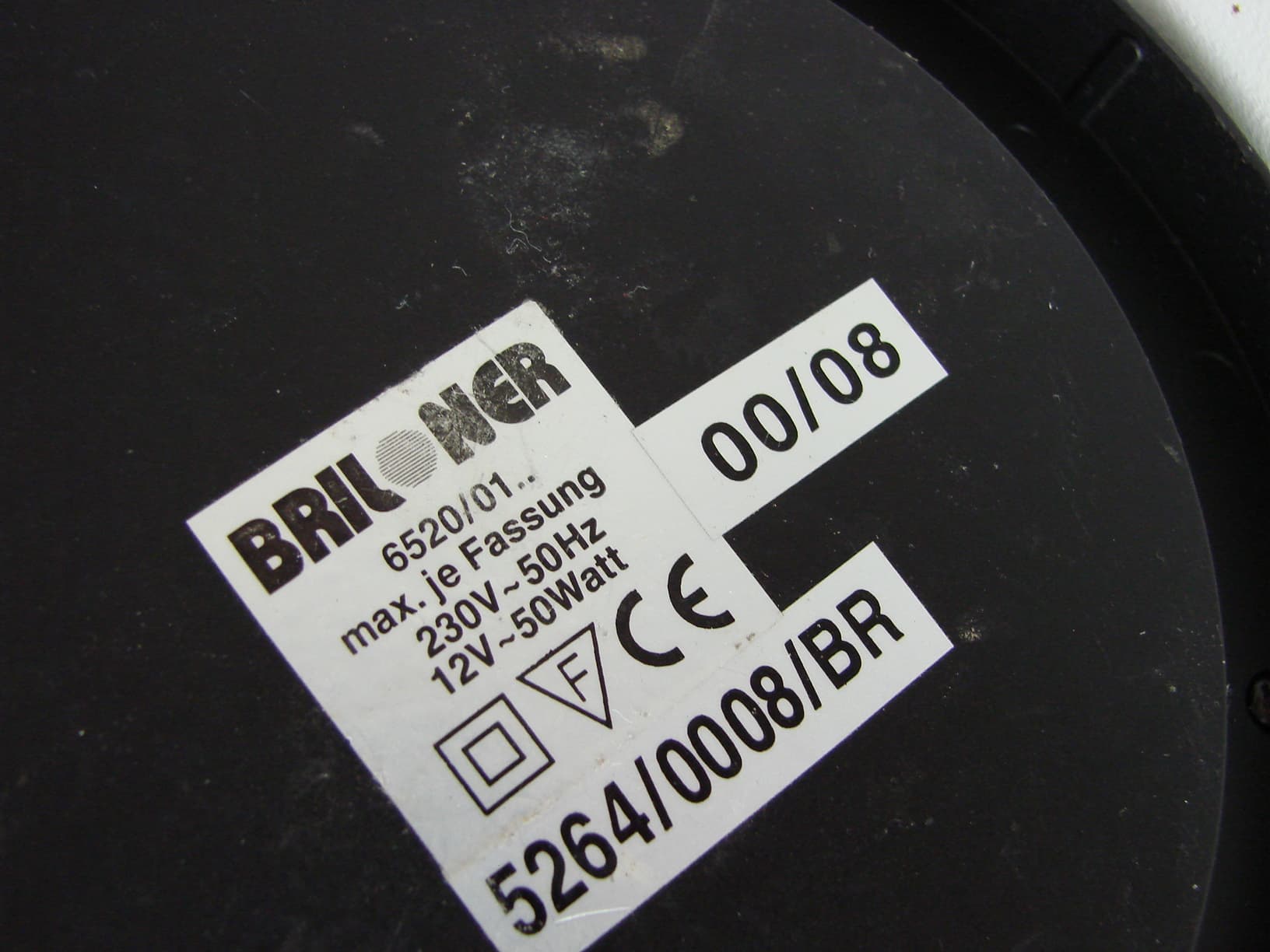 Lampa stojąca Briloner, czarny, metal, lata 90. - 77280