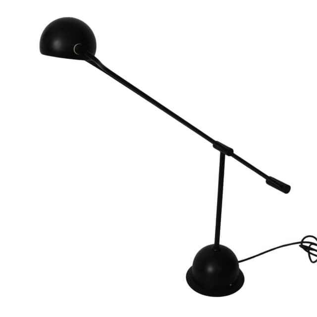 Lampa biurkowa, czarny, metal, Niemcy, lata 90. - WYMIARY