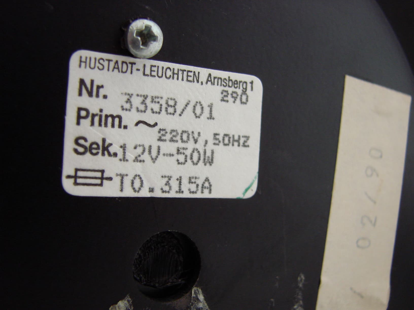 Lampa biurkowa, czarny, metal, Niemcy, lata 90. - 77285