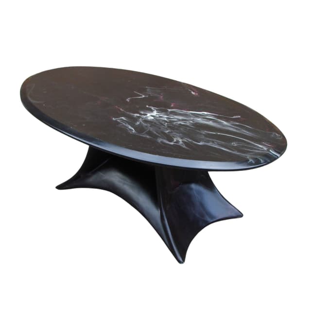 Coffee table Space Age, black stone, 1970s. - DIMENSION