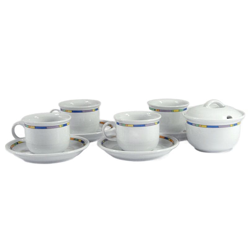 Śnieżnobiały komplet filiżanek z porcelany, Thomas Rosenthal, Niemcy, lata 90. - 6296