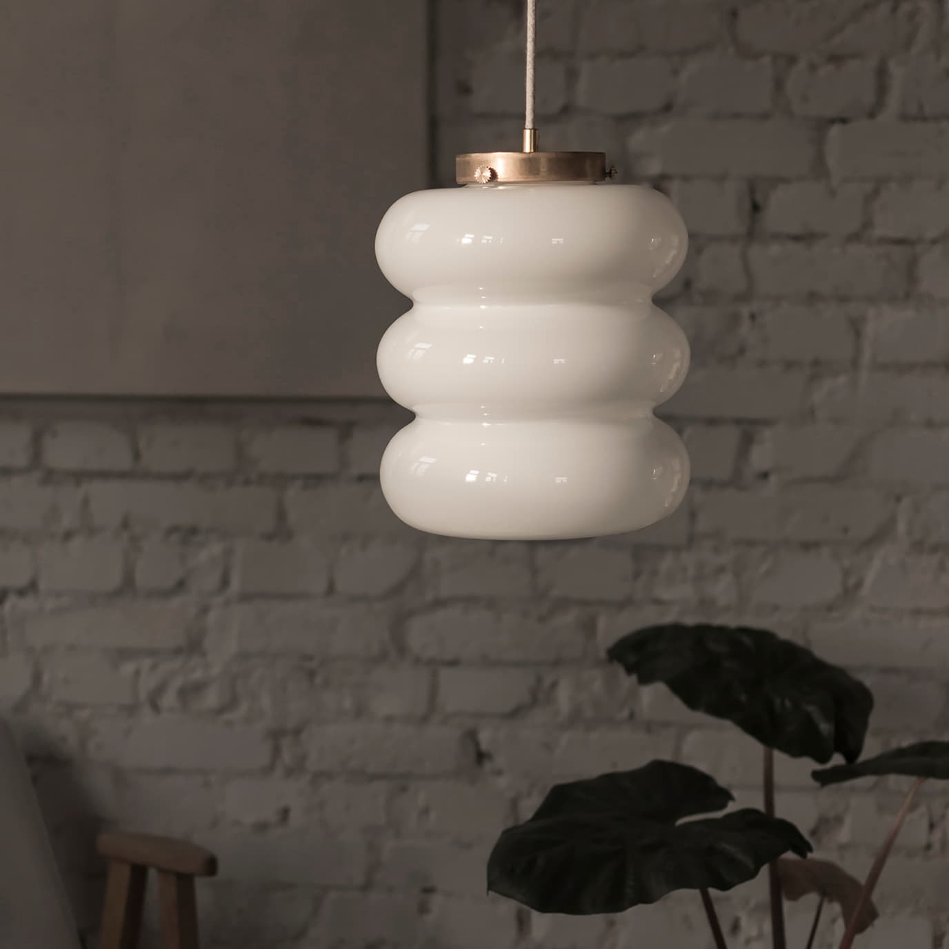 Lampa wisząca Bibe szkło, mosiądz, Embassy Interiors - 77335