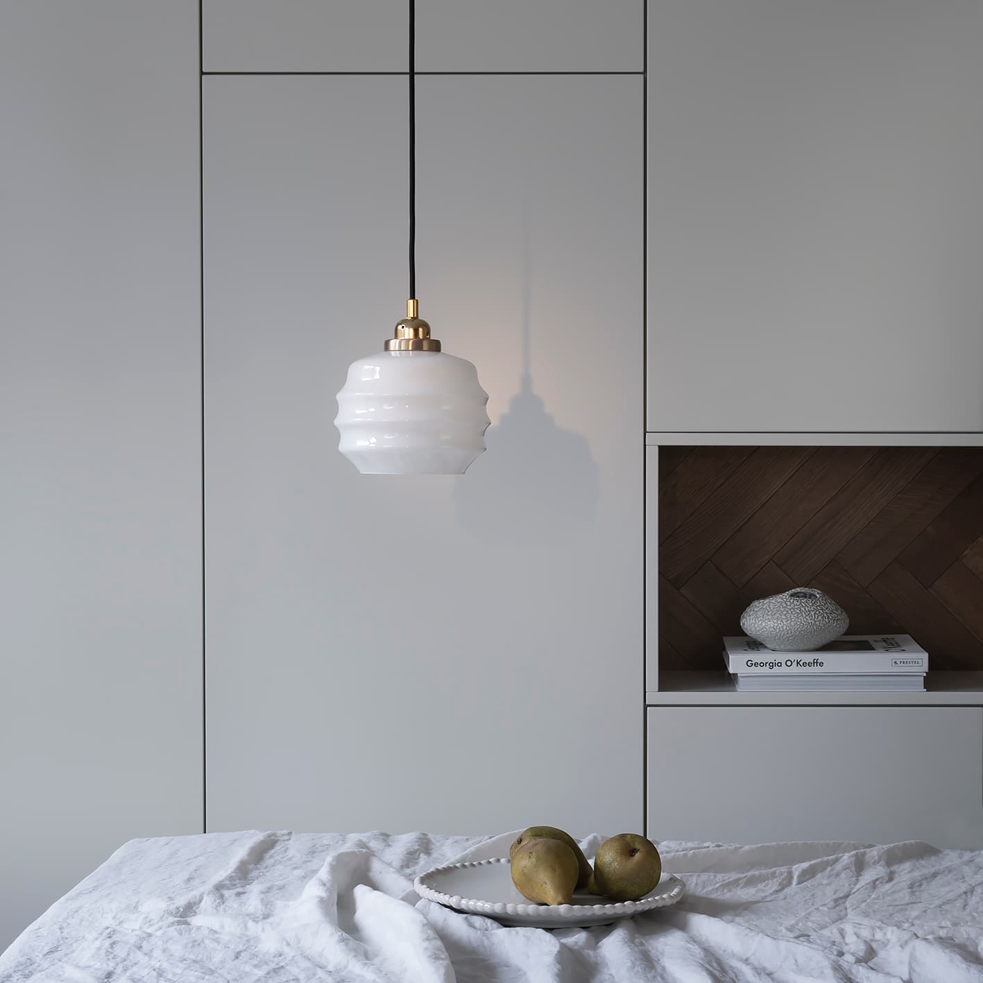 Lampa wisząca Mały Ul szkło, mosiądz, Embassy Interiors - 77327