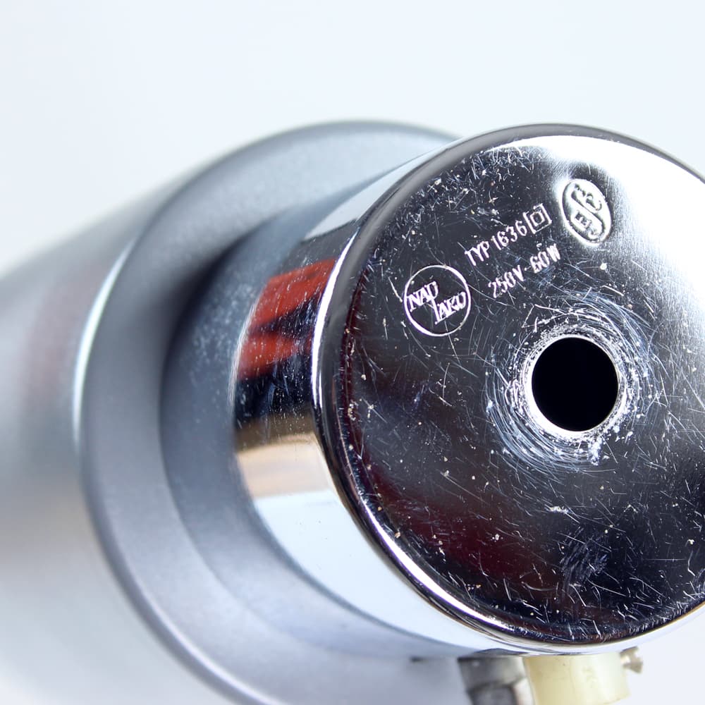 Lampa stołowa, szara chrom, metal, proj. J. Hurka, Czechosłowacja, lata 60. - 90966