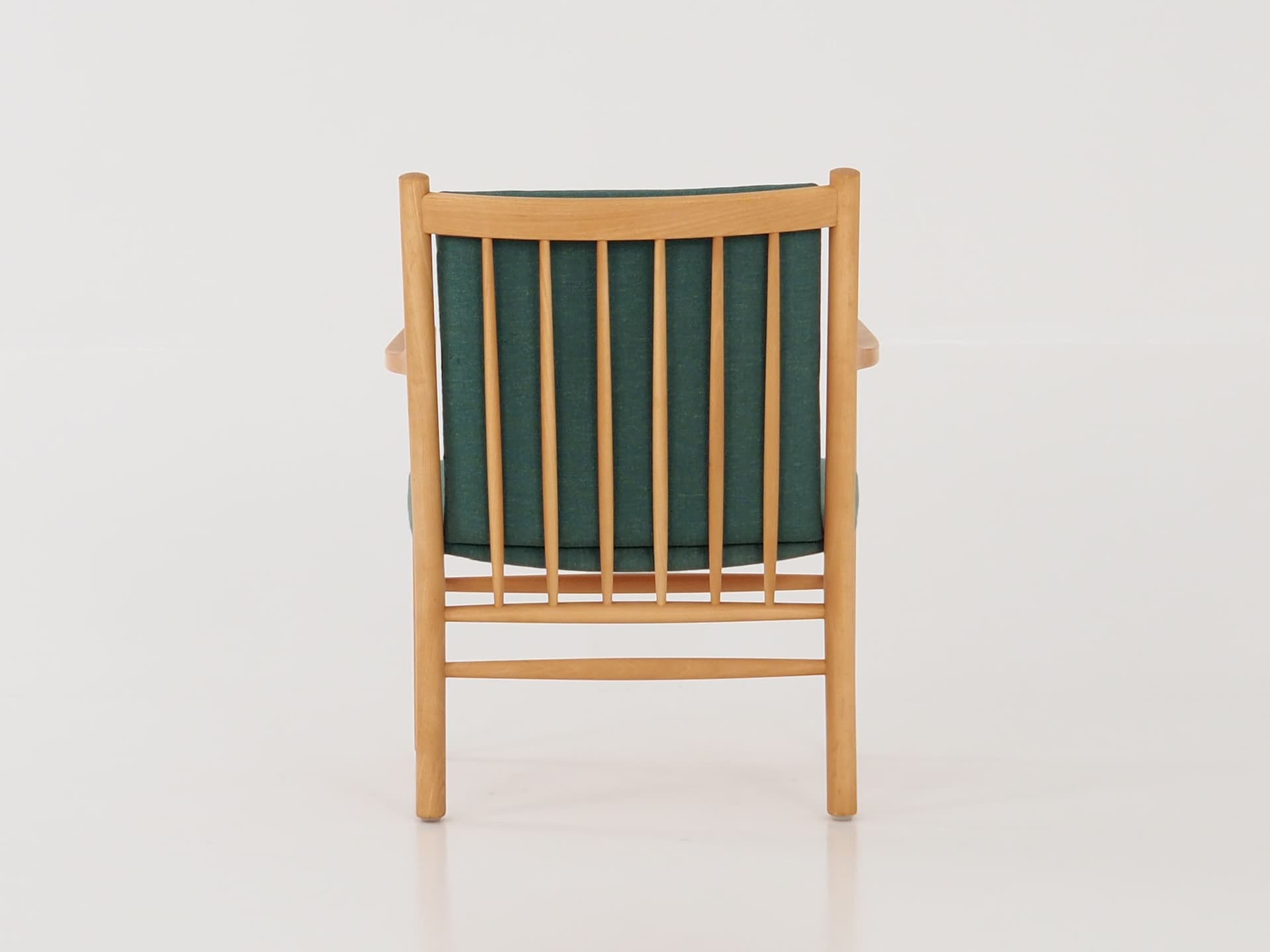 Armchair J147, green, beech, by E. O. Jørgensen, Denmark, 1970s. - 78514