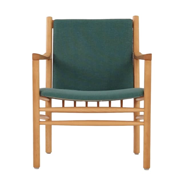 Lounge Chair J147, green, beech, by E. O. Jørgensen, Denmark, 1970s. - DIMENSION