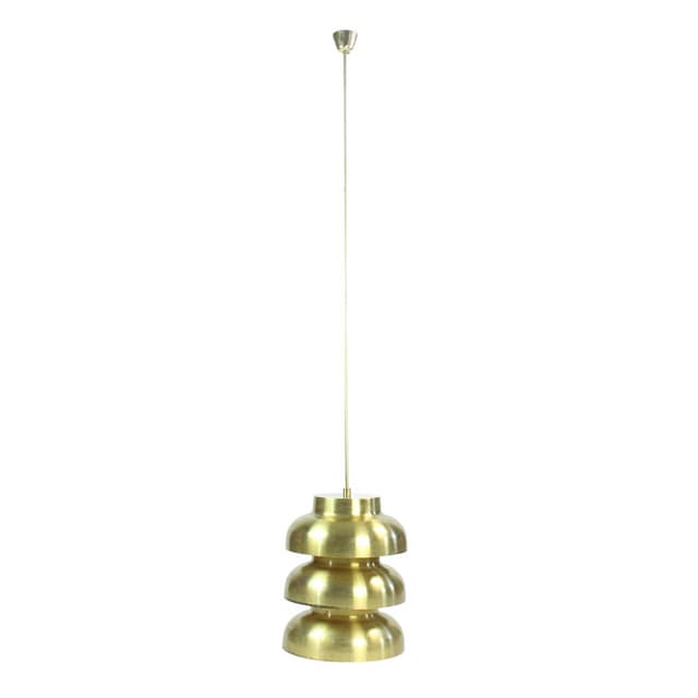 Ceiling lamp, golden brass, Czechoslovakia, 1960s. - DIMENSION