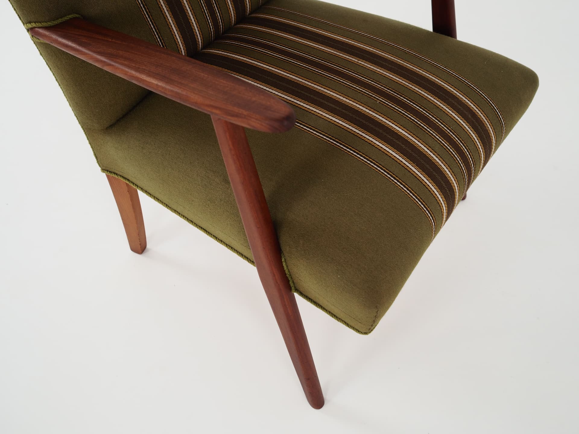 Armchair, multicolor, teak, fabric, Denmark, 1960s. - 78674