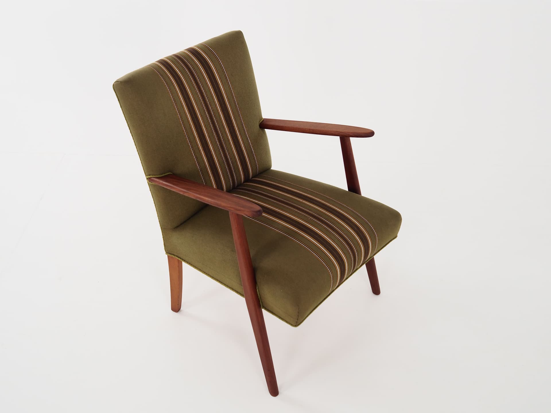 Armchair, multicolor, teak, fabric, Denmark, 1960s. - 78669