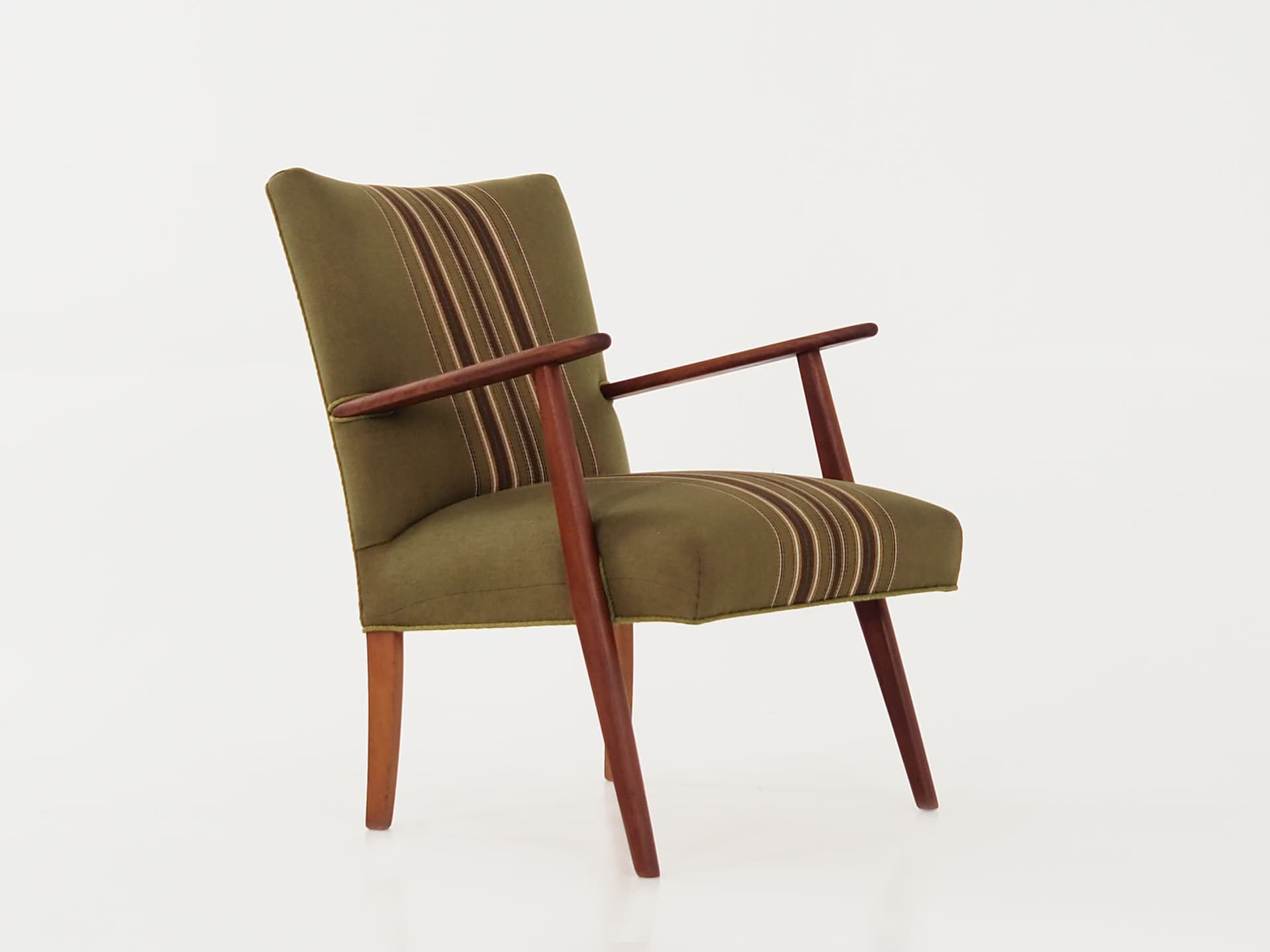 Armchair, multicolor, teak, fabric, Denmark, 1960s. - 78667