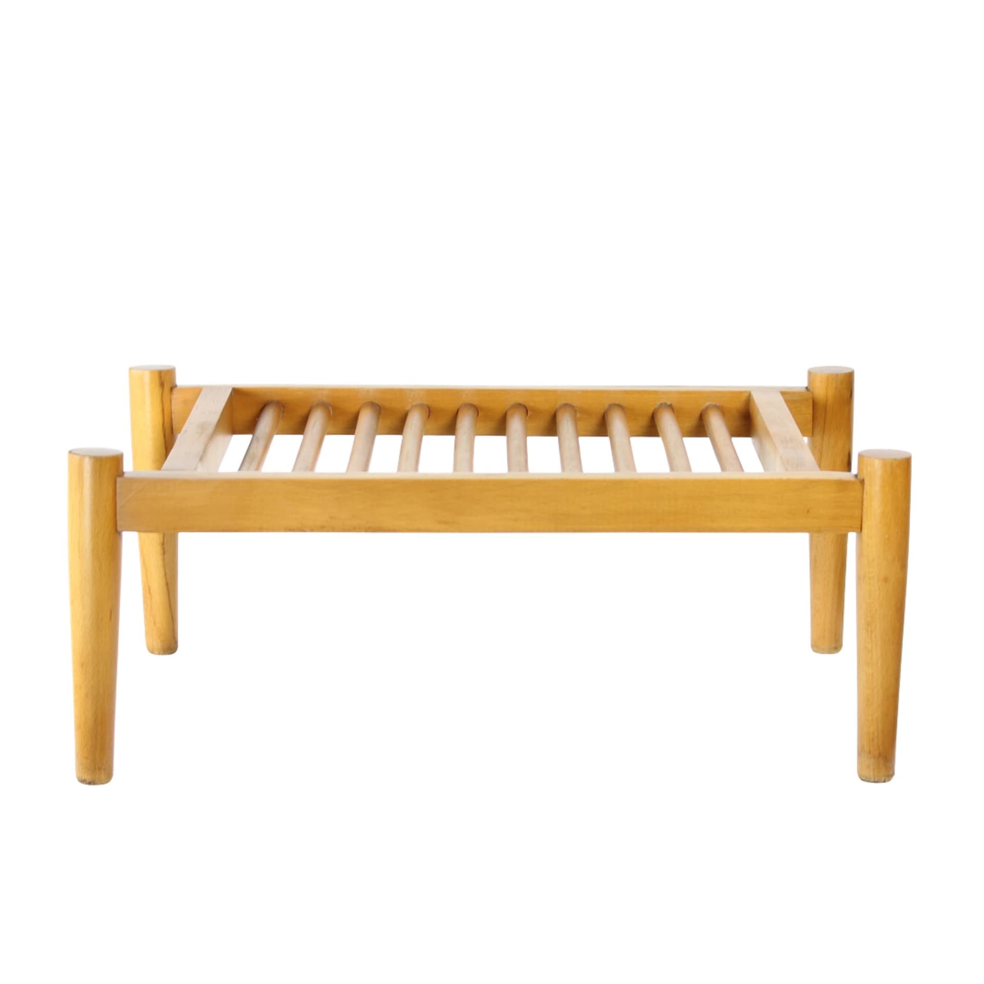 Plant stand, light brown oak, by F. Mezulanik, Czechoslovakia, 1960s. - 92407