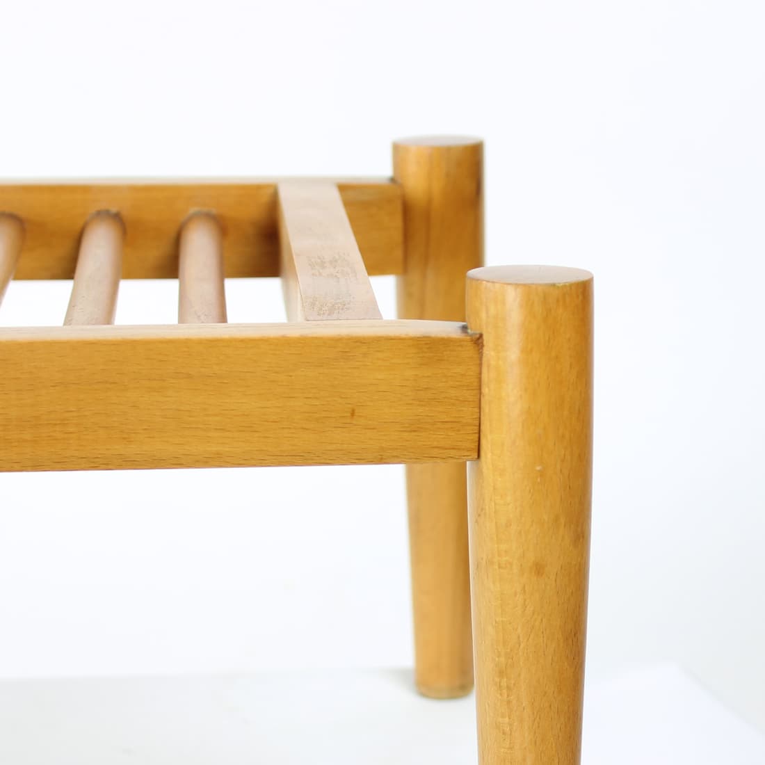 Plant stand, light brown oak, by F. Mezulanik, Czechoslovakia, 1960s. - 91100