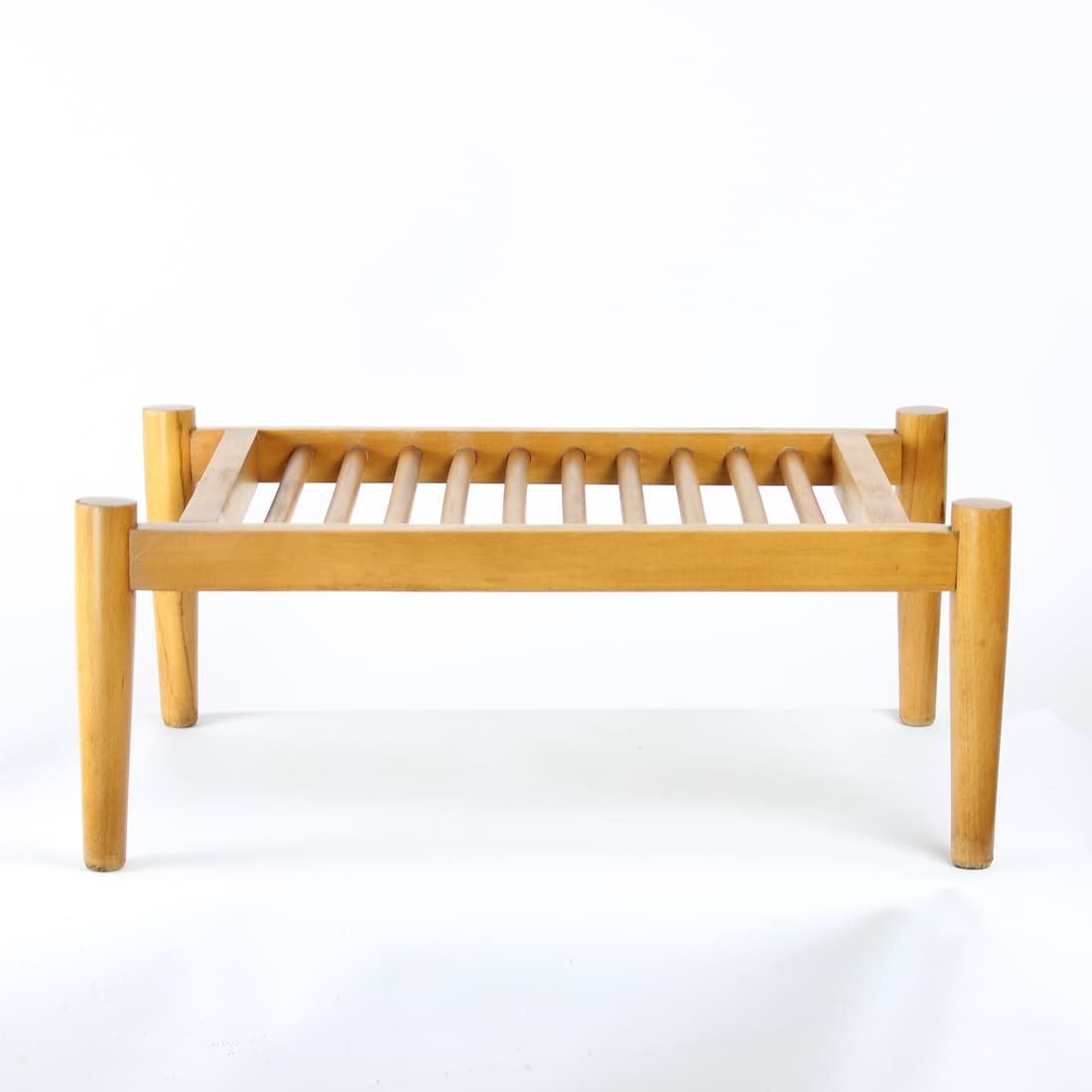 Plant stand, light brown oak, by F. Mezulanik, Czechoslovakia, 1960s. - 91097