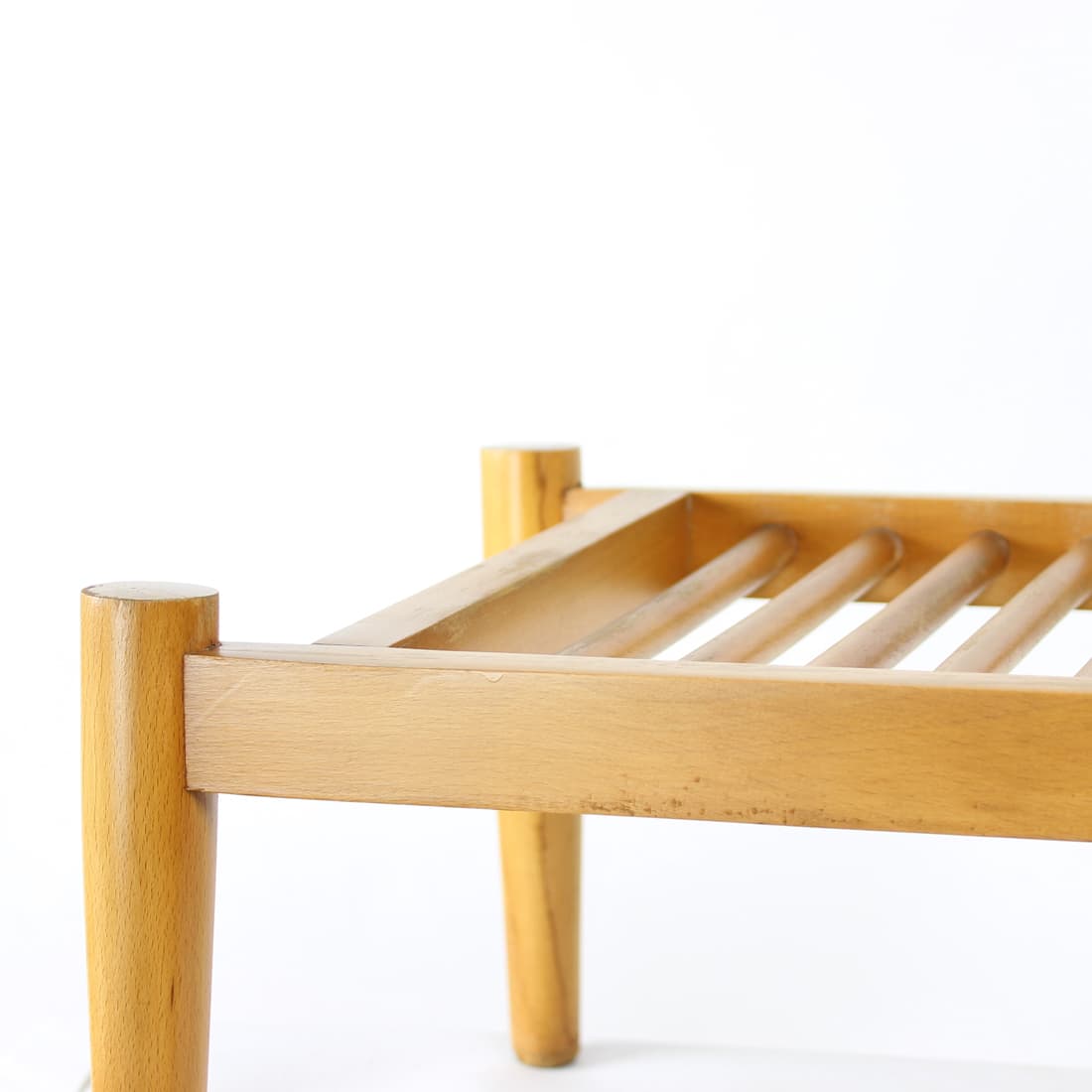 Plant stand, light brown oak, by F. Mezulanik, Czechoslovakia, 1960s. - 91099