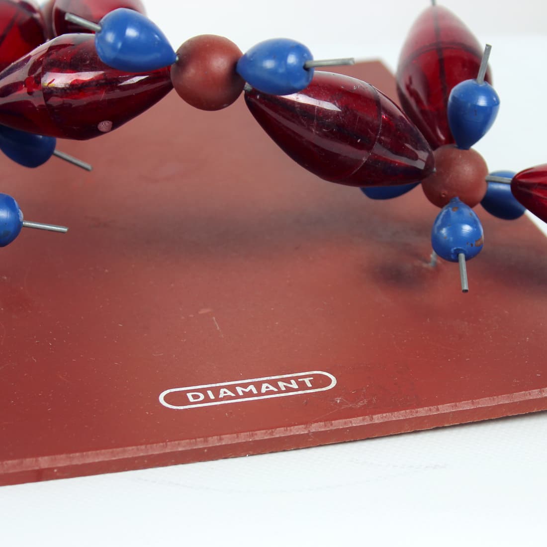 Diamond molecule model, multicolor plastic, Czechoslovakia, 1960s. - 91113