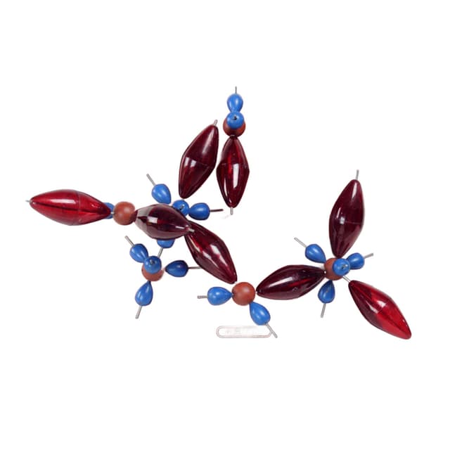 Diamond molecule model, multicolor plastic, Czechoslovakia, 1960s. - DIMENSION