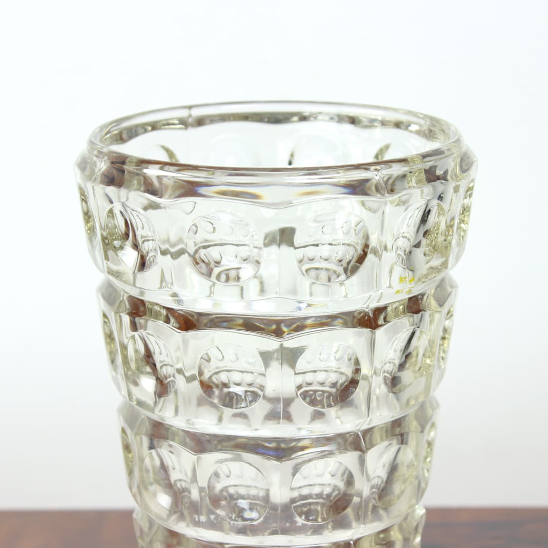 Wazon, transparentny, szkło, proj. F. Peceny, Hermanova Hut, Czechosłowacja, lata 60. - 91143