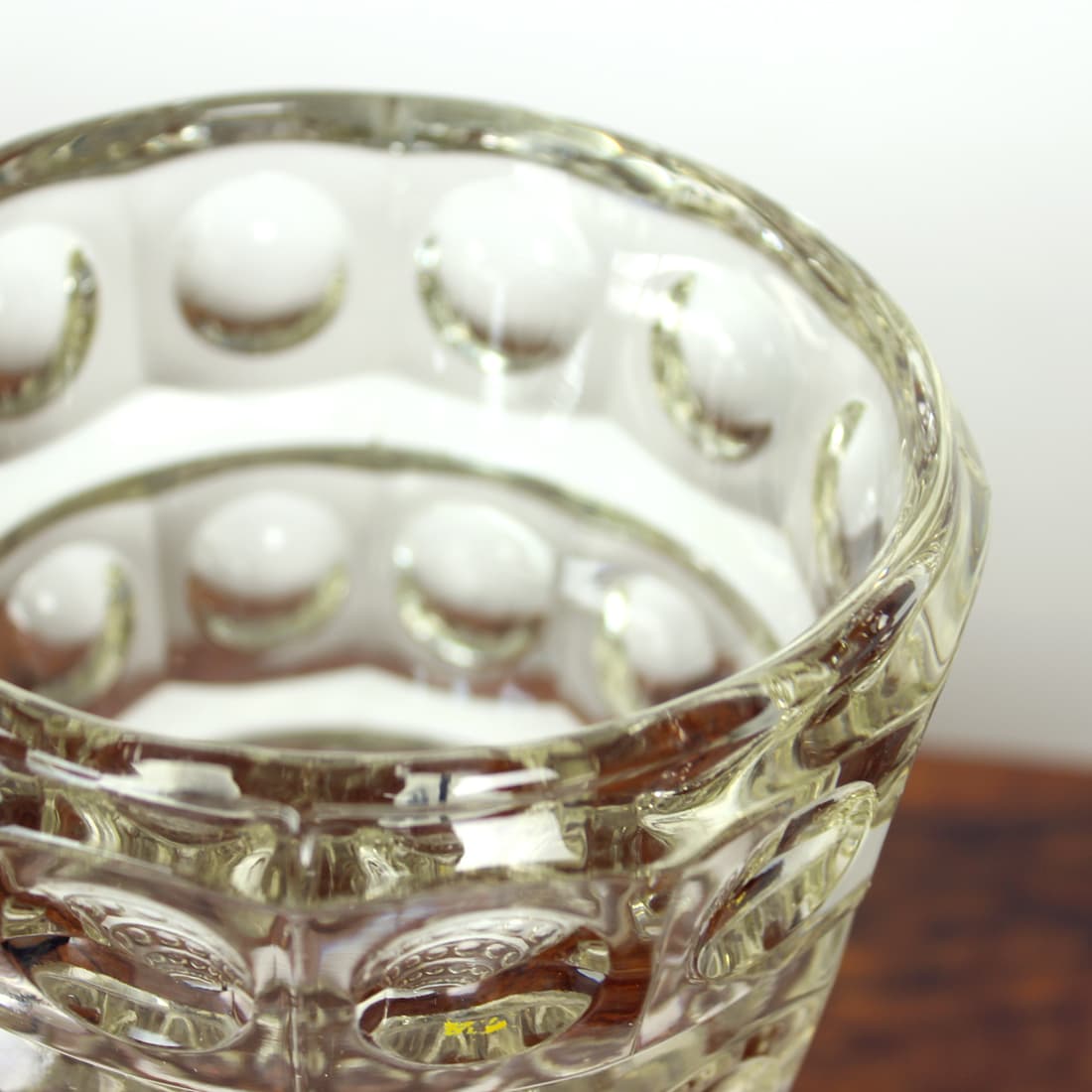 Wazon, transparentny, szkło, proj. F. Peceny, Hermanova Hut, Czechosłowacja, lata 60. - 91145