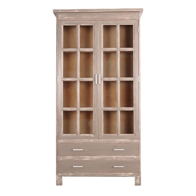 Witryna, beżowy, dąb, Dania, lata 80. - WYMIARY