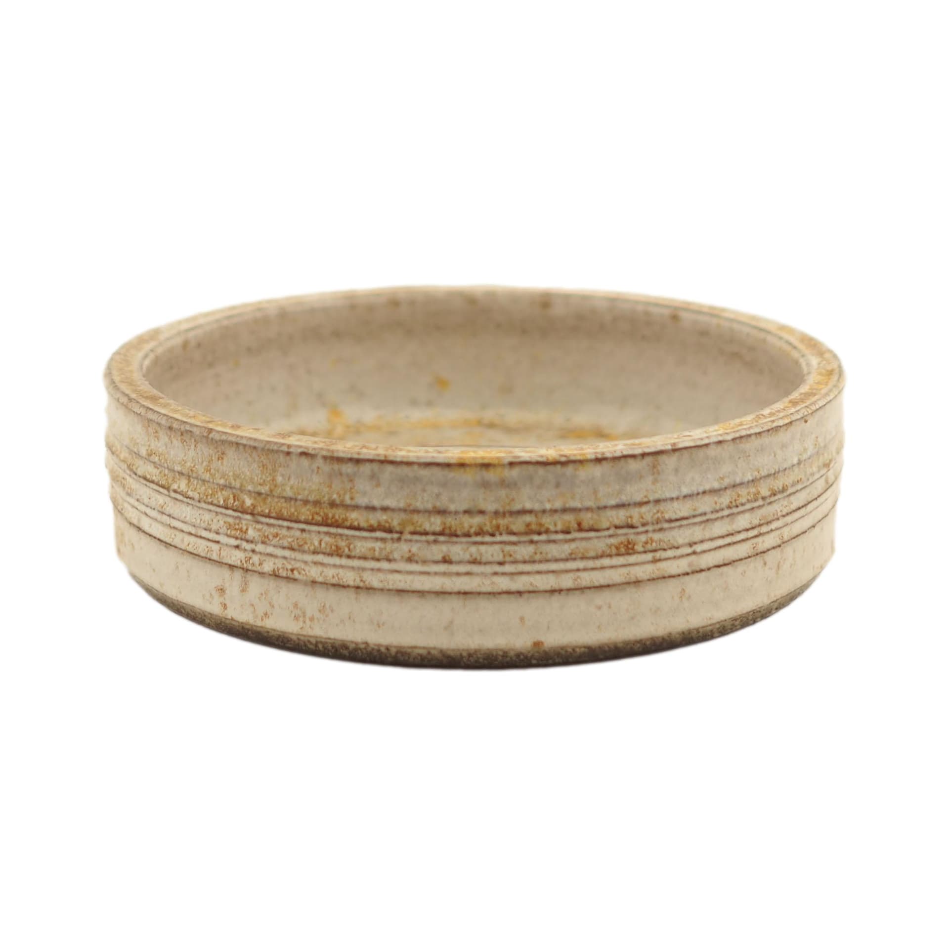 Centerpiece dish, beige stoneware, Denmark, 1960s.