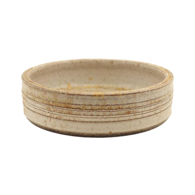 Centerpiece dish, beige stoneware, Denmark, 1960s. - DIMENSION