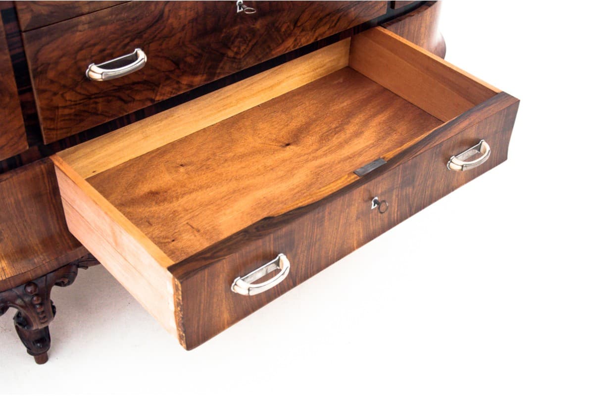 Orzechowa toaletka art deco, Włochy, lata 20. - 57591