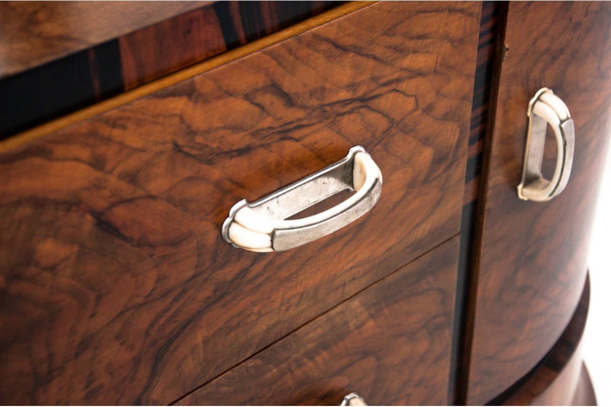 Orzechowa toaletka art deco, Włochy, lata 20. - 57598