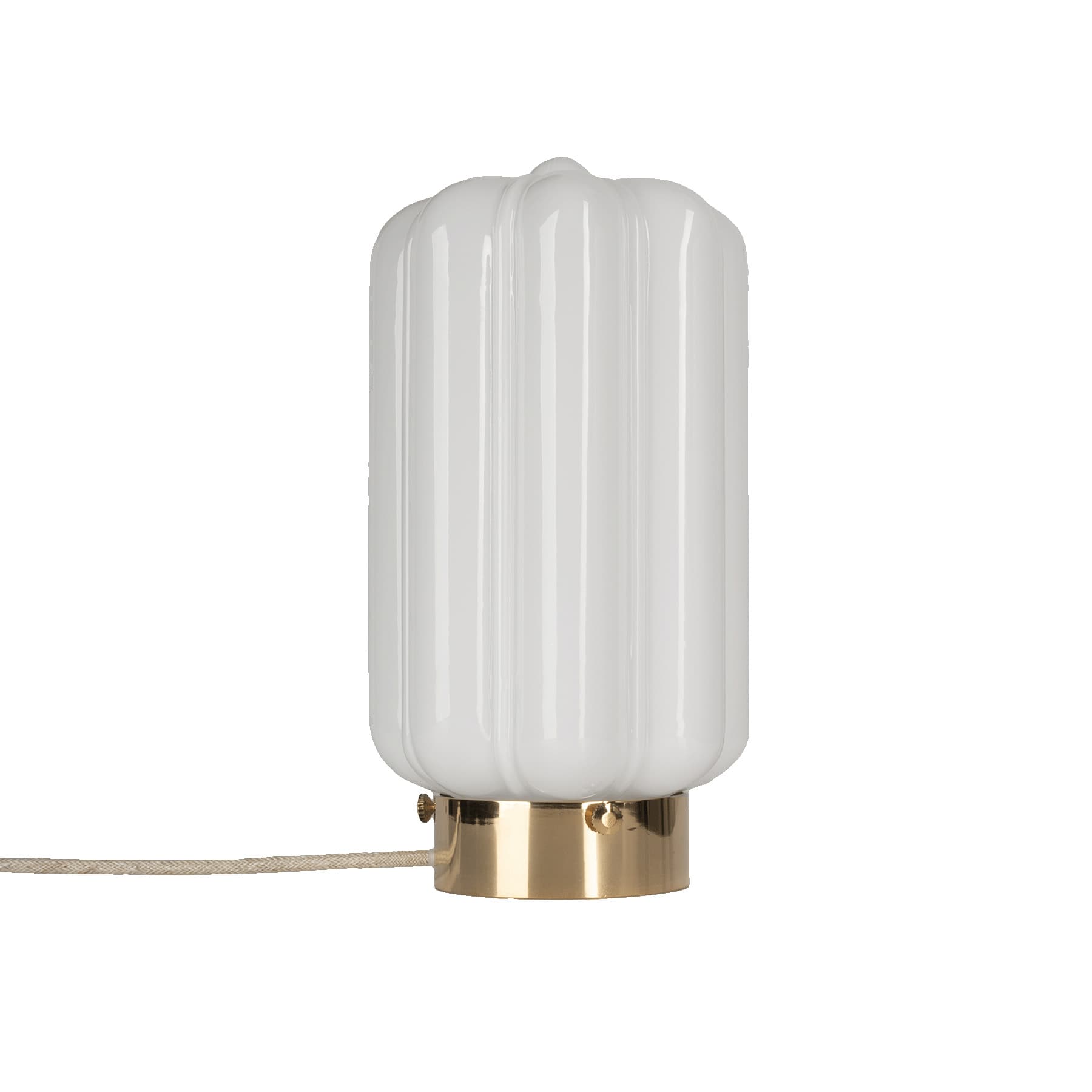 Lampa stołowa Deco szło opalowe, mosiądz, Embassy Interiors