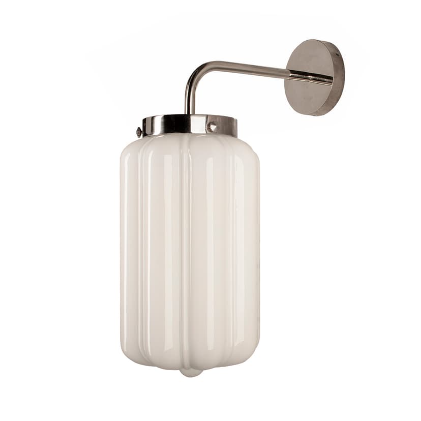 Kinkiet Deco szło opalowe, nikiel, Embassy Interiors